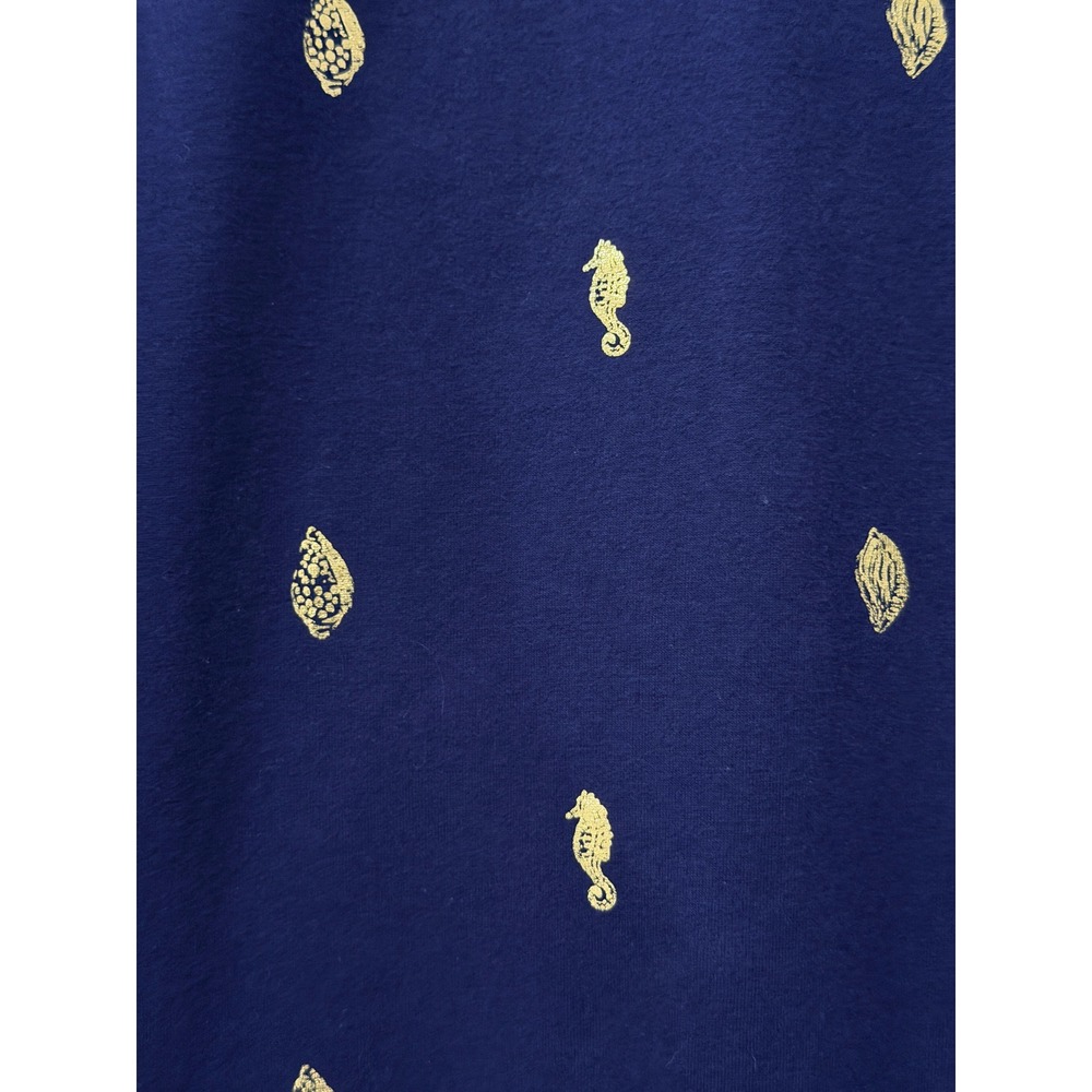 Lilly Pulitzer Skipper Ruffle Shift Dress L UPF 50+ Navy Nautical Coastal Cruise - Picture 9 of 9